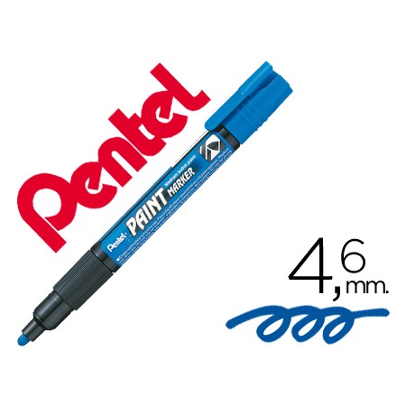 Marcador Pentel Mmp20 Paint Vidro E Plastico Azul