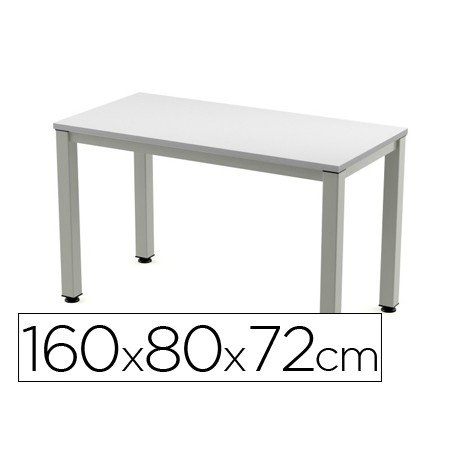 Mesa de Escritorio Rocada Executive 2002Ad02 Aluminio /Cinza 160X80 Cm