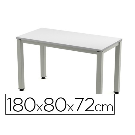 Mesa de Escritorio Rocada Executive 2003Ad02 Aluminio /Cinza 180X80 Cm