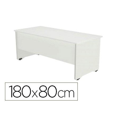 Mesa de Escritorio Rocada Serie Work 180X80 Cm Acabamento Aw04 Branco/Branco