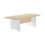 Mesa de Reuniao Rocada Meeting 3003Aw04 Estrutura em Madeira Branco Tabuleiro em Madeira Branco 220X100X72 Cm