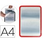 Moldura Porta-Anuncio Adesiva com Fecho Magnetico Tarifold Din A4 em Pvc Cor Vermelho Pack de 2 Unidades