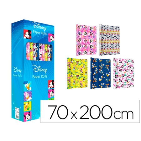 Papel Fantasia Basika Disney Rolo de 70 x 200 Cm Modelos Sortidos