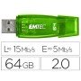 Pen Drive USB Emtec Flash C410 64 Gb 2.0 Verde