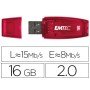 Pen Drive USB Emtec Flash USB 16Gb C410 Vermelho