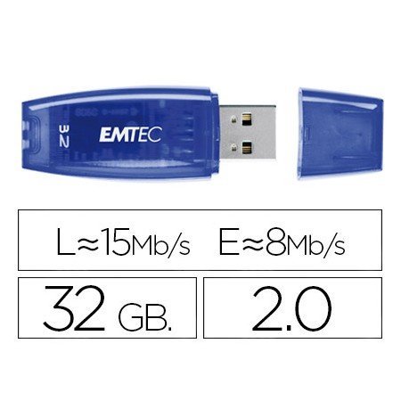 Pen Drive USB Emtec Flash USB 32Gb C410 Azul