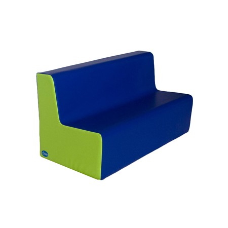 Poltrona Sumo Didactic Medio Triplo Alt Assento 25 Cm Azul / Pistacho 100X45X50 Cm