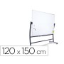 Quadro Branco Rocada Aco Lacado Magnetico Moldura Aluminio Dupla Face Giratorio Curve 120X150 Cm