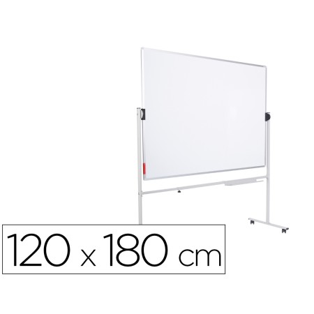 Quadro Branco Rocada Aco Vitrificado Magnetico Moldura Aluminio Dupla Face Giratorio 120X180 Cm