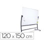 Quadro Branco Rocada Aco Vitrificado Magnetico Moldura Aluminio Dupla Face Giratorio Curve 120X150 Cm