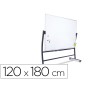 Quadro Branco Rocada Aco Vitrificado Magnetico Moldura Aluminio Dupla Face Giratorio Curve 120X180 Cm