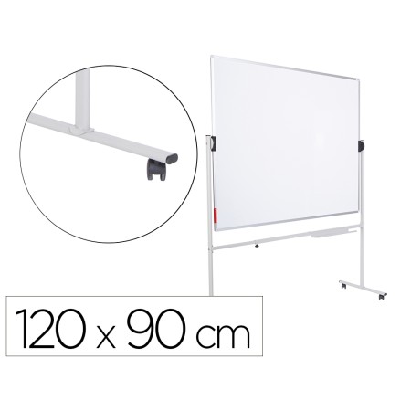 Quadro Branco Rocada Giratorio Dupla Face Magnetico Aco Lacado 120X90 Cm