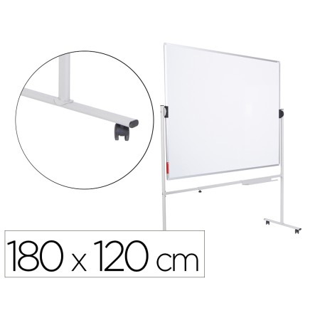 Quadro Branco Rocada Giratorio Dupla Face Magnetico Aco Lacado 180X120 Cm