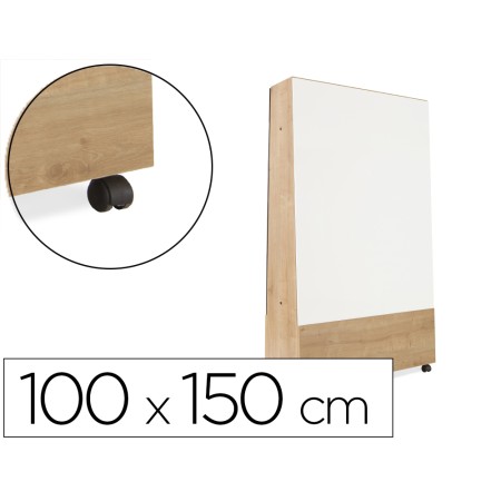 Quadro Branco Rocada Skinwhiteboard Pro Serie Naturas com Tripe Dupla Face Melamina 100X150 Cm