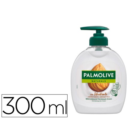 Sabao Liquido Lava Maos Palmolive Creme Leite de Amendoa Frasco de 300 Ml