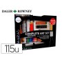 Set de Pinturas Daler Rowney 115 Piezas Con Caballete de Aluminio Plegable 457X73X584 Mm