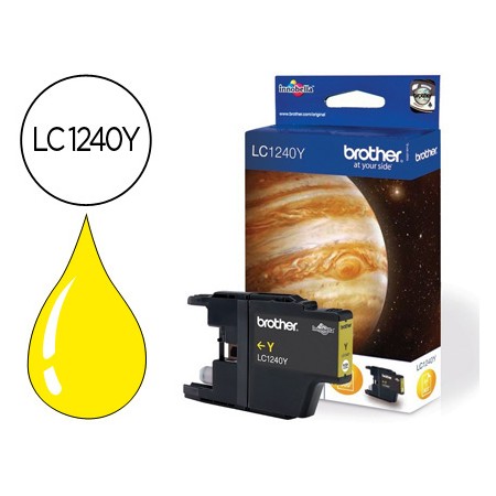 Tinteiro Brother Lc-1240E Amarelo -600Pag Mfc-J6510Dw Mfc-J6710Dw Mfc-J6910Dw