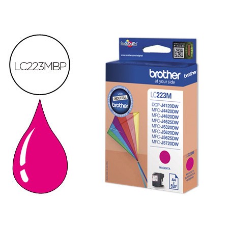 Tinteiro Brother Lc-223Cbp Magenta -550 Pag Dcp4120Dw Mfcj4420Dw Mfcj4620Dw Mfcj5320Dw