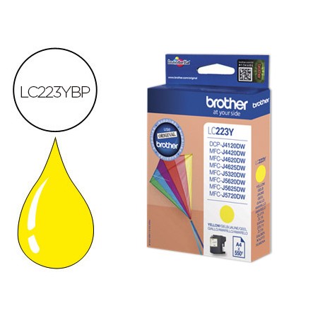 Tinteiro Brother Lc-223Cbp Yellow -550 Pag Dcp4120Dw Mfcj4420Dw Mfcj4620Dw Mfcj5320Dw