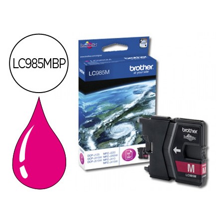 Tinteiro Brother Lc-985M Magenta Dcp-J125/Dcp-J315W Mfc-J265W/Mfc-J410/Mfc-J415W