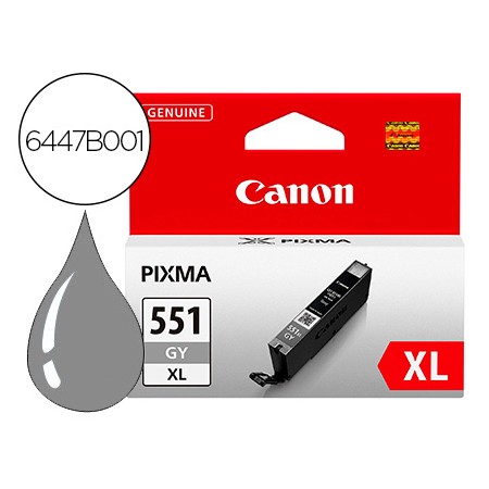 Tinteiro Canon 551 Xl Pixma Ip7250 / Mg5450 / Mg6350 Cinza