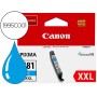 Tinteiro Canon 581 Xxl Ts9550 / Ts705 Cian 830 Paginas