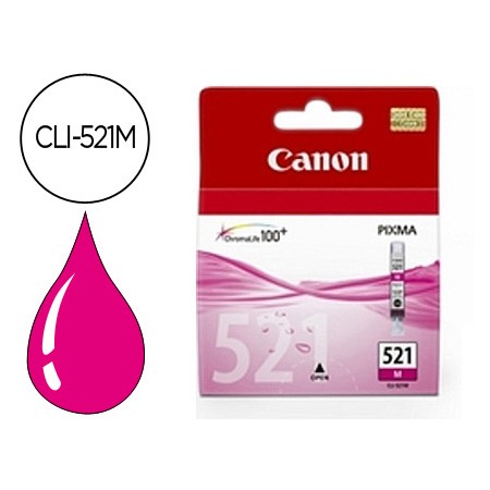 Tinteiro Canon Cli-521M Magenta Pixma Mp620/630/980 Ip3600/4600