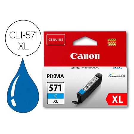 Tinteiro Canon Cli-571Xl Cian Pixma Mg6852 / Ts6050 / Ts 8050