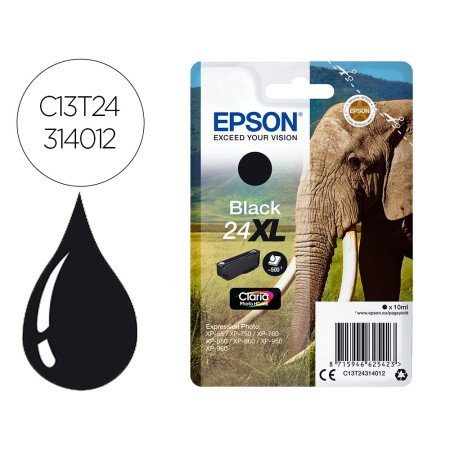 Tinteiro Epson Claria Photo Hd Ink Preto 24Xl Expression Photo Xp-760/950