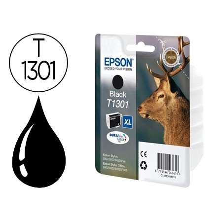 Tinteiro Epson Stylus Sx525Wd/620Fw Office B42Wd/Bx320Fw/525Wd T1301 Preto