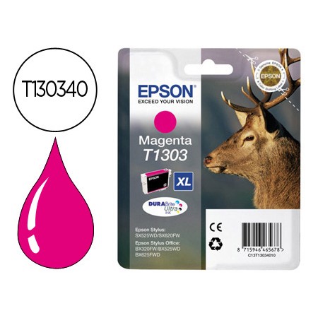 Tinteiro Epson Stylus T1303 Magenta Office Bx320F Alta Capacidade