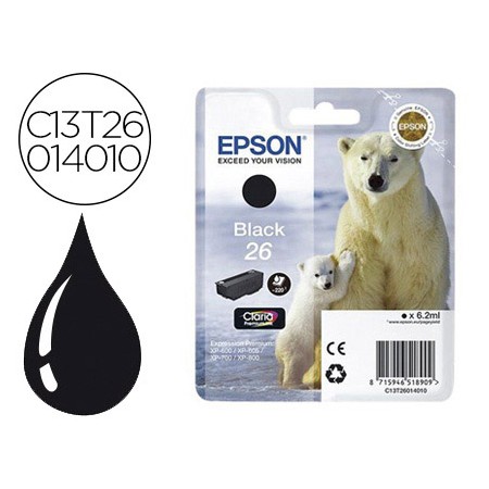 Tinteiro Epson T2601 Expression Xp-600 / 605 / 700 / 800 Preto - 220 Pag