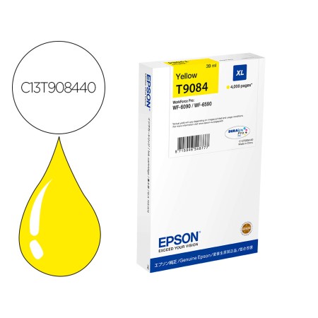 Tinteiro Epson Wf-6590Dwf/Wf-6090Dw Amarelo Xl