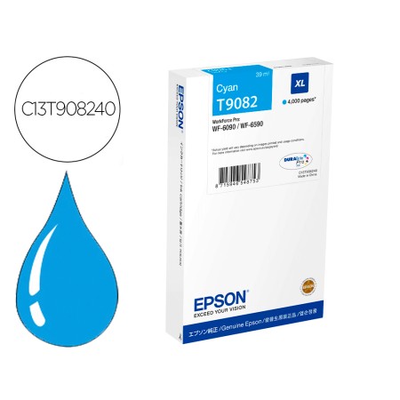 Tinteiro Epson Wf-6590Dwf/Wf-6090Dw Cian Xl