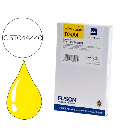 Tinteiro Epson Wf-C8190 / Wf-C8690 Xxl Amarelo