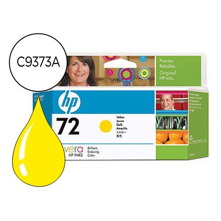 Tinteiro Hp 72 Amarelo Foto Designjet T610/1100 130Ml