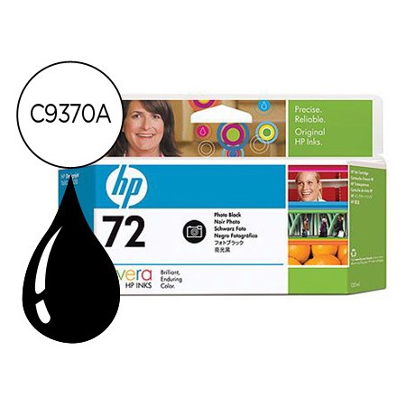 Tinteiro Hp 72 Preto Foto Designjet T610/1100 130Ml