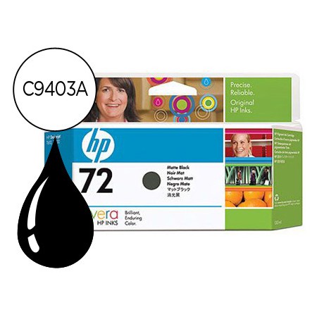 Tinteiro Hp 72 Preto Mate Designjet T610/1100 130Ml