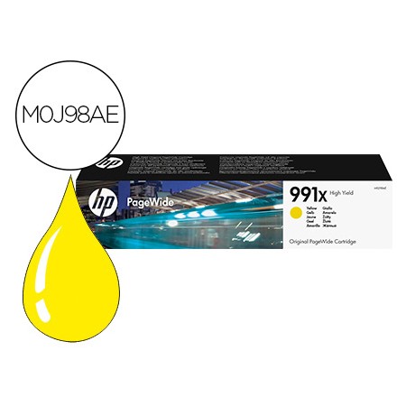 Tinteiro Hp 991X Pagewide 755Dn/Mfp774Dn/Mfp 774Dns/Mfp779Dn/Mfp 779Dn/P77740Dw/P77750Z/Amarelo