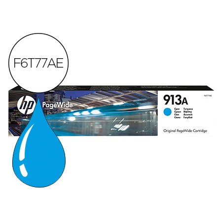 Tinteiro Hp Jet 913A Pagewide 352 / 377 / 452 / 477 / P55250 / P57750 Cian 3000 Pag