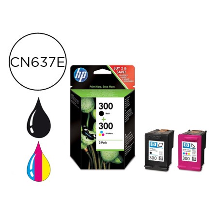 Tinteiro Hp N.300 Preto + Tricor Deskjet Photosmart Envy Pack 2