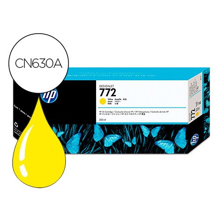 Tinteiro Hp N.772 Designjet Z5200 / Z5400 Amarelo 300 Ml