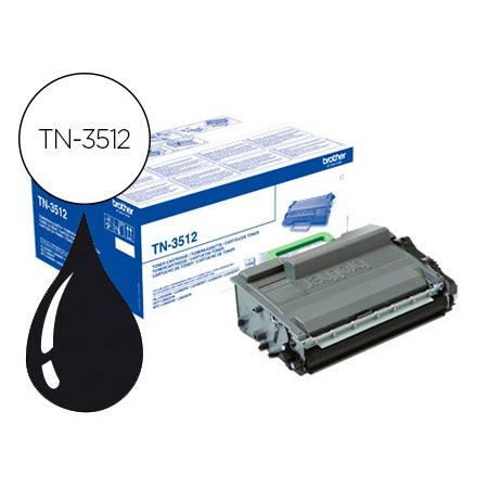 Toner Brother Tn-3512 Dcp-L6600Dw / Hl-L6300Dw / Mfc-L6800Dw Alta Capacidade Preto 12000 Pag