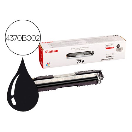 Toner Canon 729 Bk I-Sensys Lbp7010C / Lbp7018C Preto 1.200 Pag