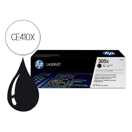 Toner Hp 305X Laserjet Pro 300/ 400 Ce410X Preto 4000 Pag