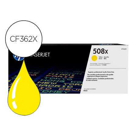 Toner Hp 508X Laserjet M552 / 553 / 577 Amarelo 9.500 Pag