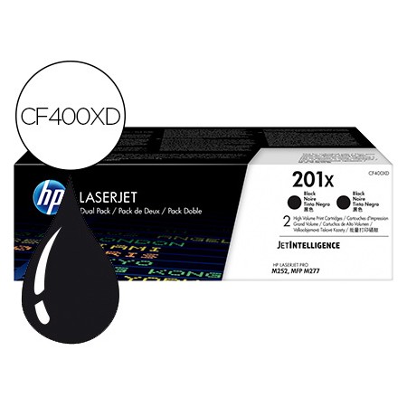 Toner Hp Laserjet 201X M252 Mfp M277 Preto Pack de 2 Unidades 2800 Paginas