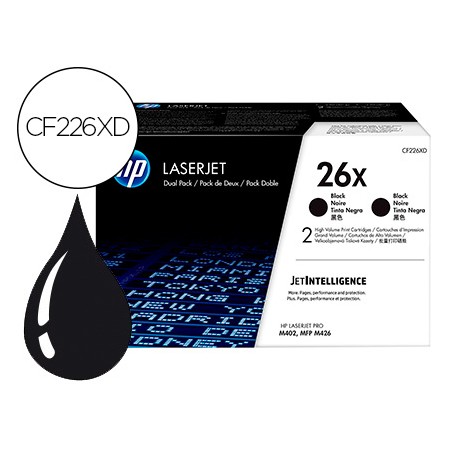 Toner Hp Laserjet Pro 26X M402 Mfp M426 Preto Pack de 2 Unidades 9000 Paginas