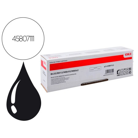 Toner Oki N45807111 Preto 12000 Paginas