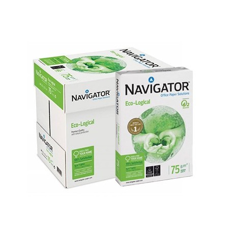 Papel A4 75Gr. Fotocopia A4 Navigator Premium Ecolog. Caixa 5 Resma